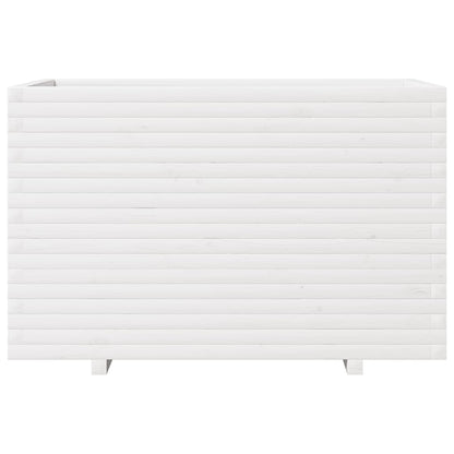 vidaXL Garden Planter White 110x60x72 cm Solid Wood Pine