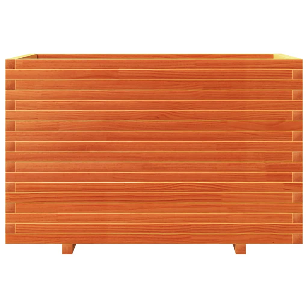 vidaXL Garden Planter Wax Brown 110x60x72 cm Solid Wood Pine