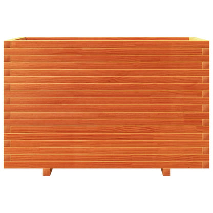 vidaXL Garden Planter Wax Brown 110x60x72 cm Solid Wood Pine