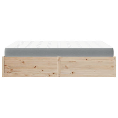 vidaXL Bed with Mattress 140x200 cm Solid Wood Pine