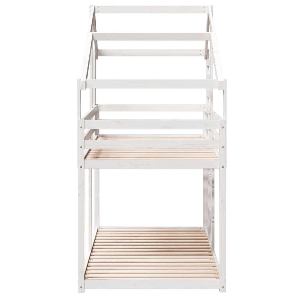 vidaXL Bunk Bed without Mattress White 80x200 cm Solid Wood Pine