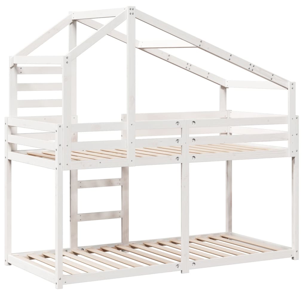 vidaXL Bunk Bed without Mattress White 80x200 cm Solid Wood Pine