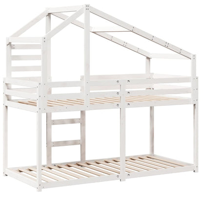 vidaXL Bunk Bed without Mattress White 80x200 cm Solid Wood Pine