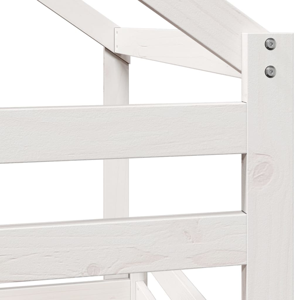 vidaXL Bunk Bed without Mattress White 80x200 cm Solid Wood Pine