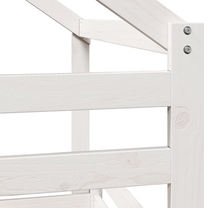 vidaXL Bunk Bed without Mattress White 80x200 cm Solid Wood Pine
