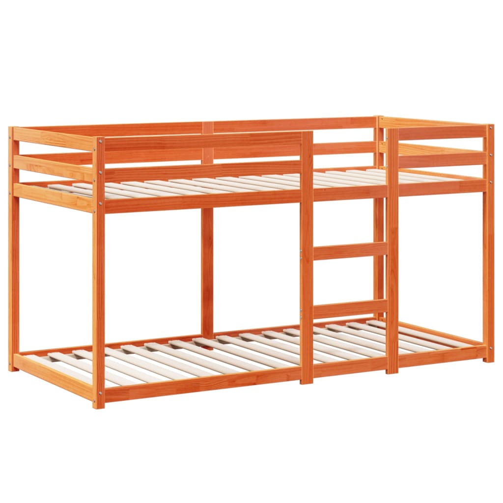 vidaXL Bunk Bed without Mattress Wax Brown 80x200 cm Solid Wood Pine