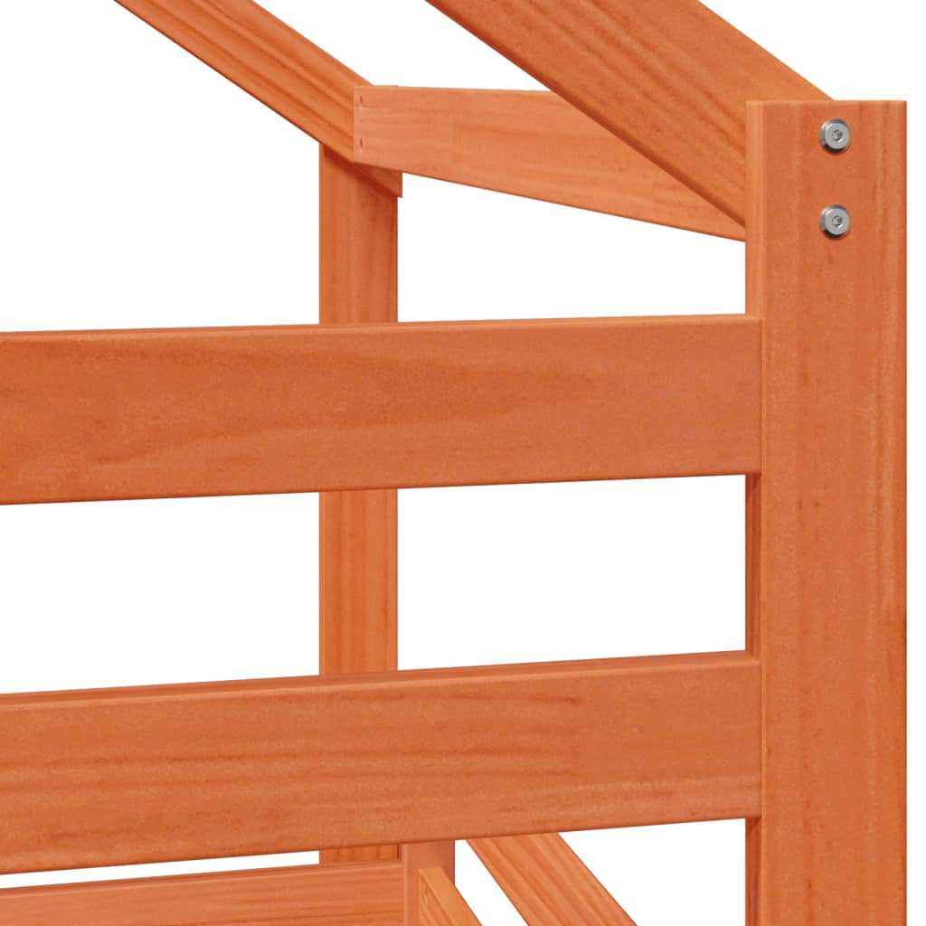 vidaXL Bunk Bed without Mattress Wax Brown 90x200 cm Solid Wood Pine
