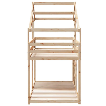 vidaXL Bunk Bed without Mattress 90x190 cm Single Solid Wood Pine