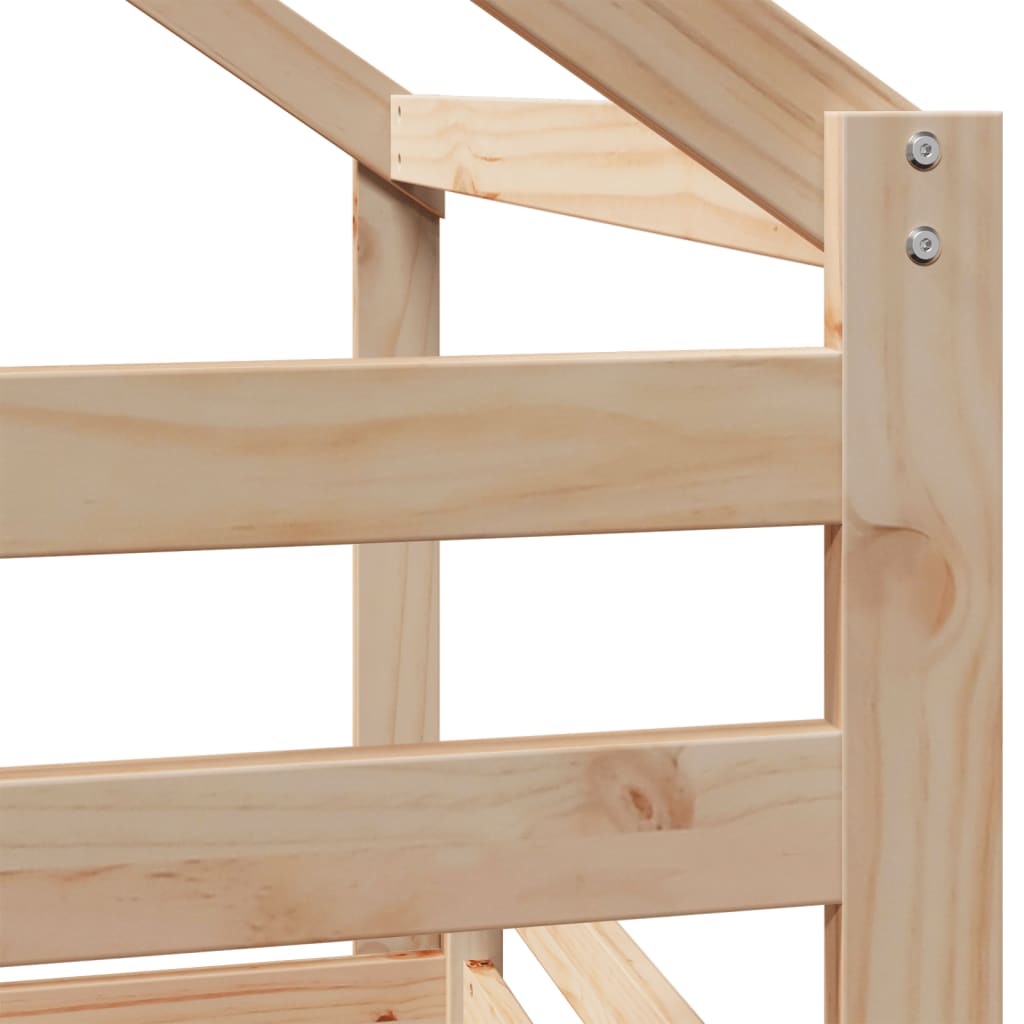 vidaXL Bunk Bed without Mattress 90x190 cm Single Solid Wood Pine