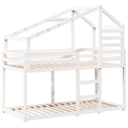vidaXL Bunk Bed without Mattress White 90x200 cm Solid Wood Pine