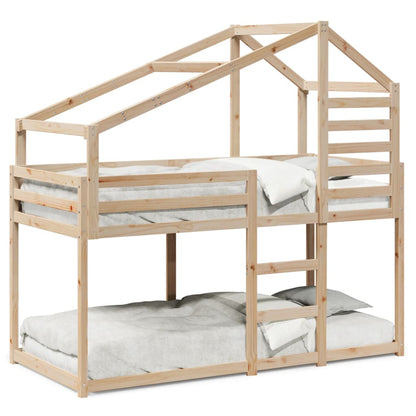 vidaXL Bunk Bed without Mattress 90x190 cm Single Solid Wood Pine