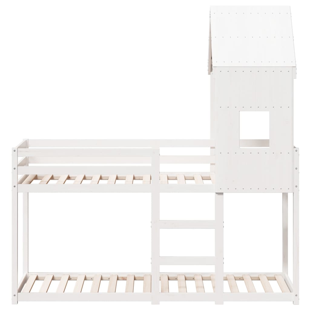 vidaXL Bunk Bed without Mattress White 80x200 cm Solid Wood Pine
