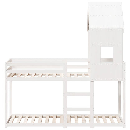 vidaXL Bunk Bed without Mattress White 80x200 cm Solid Wood Pine
