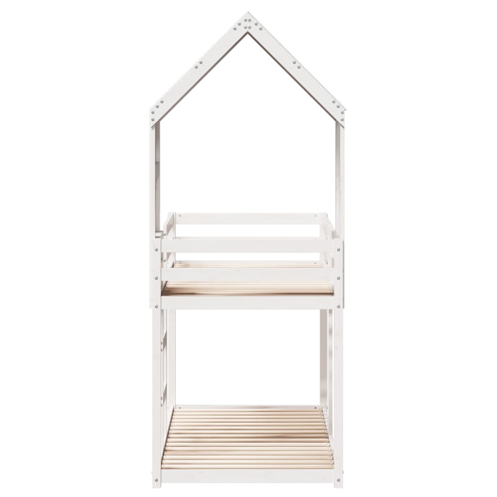 vidaXL Bunk Bed without Mattress White 80x200 cm Solid Wood Pine