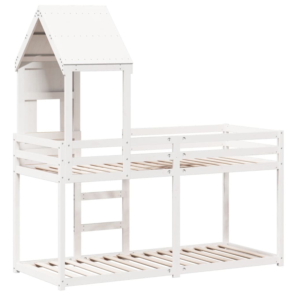 vidaXL Bunk Bed without Mattress White 80x200 cm Solid Wood Pine