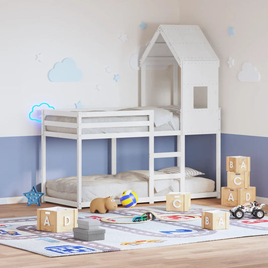 vidaXL Bunk Bed without Mattress White 80x200 cm Solid Wood Pine