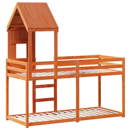 vidaXL Bunk Bed without Mattress Wax Brown 80x200 cm Solid Wood Pine