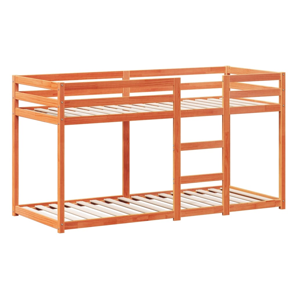 vidaXL Bunk Bed without Mattress Wax Brown 80x200 cm Solid Wood Pine