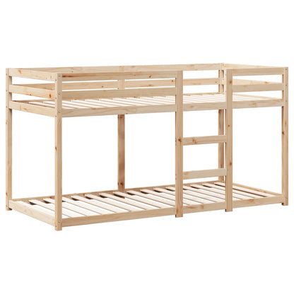 vidaXL Bunk Bed | Natural wood colour | Solid pine wood (untreated) | 90x200 cm