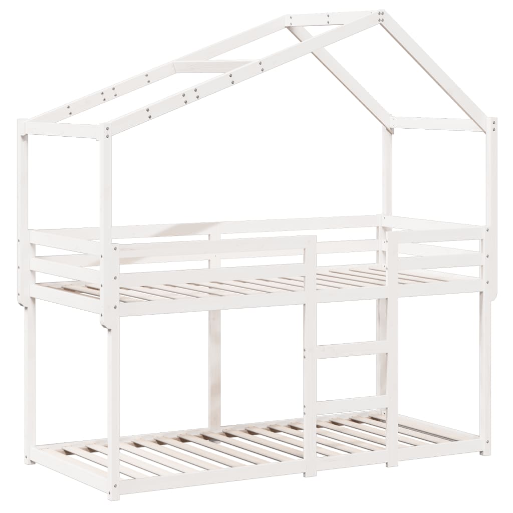 vidaXL Bunk Bed without Mattress White 80x200 cm Solid Wood Pine