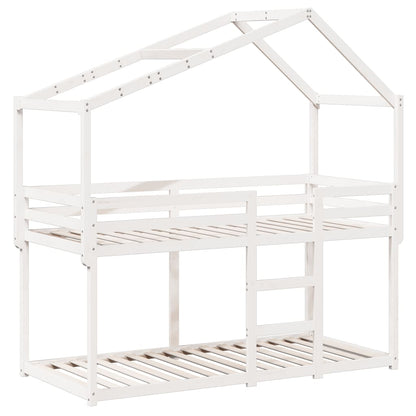 vidaXL Bunk Bed without Mattress White 80x200 cm Solid Wood Pine
