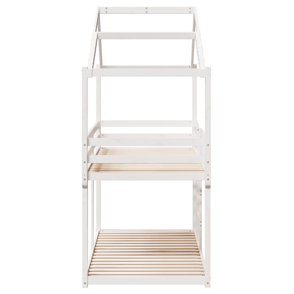 vidaXL Bunk Bed without Mattress White 80x200 cm Solid Wood Pine