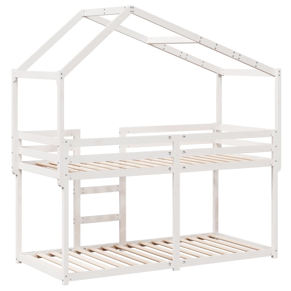 vidaXL Bunk Bed without Mattress White 80x200 cm Solid Wood Pine