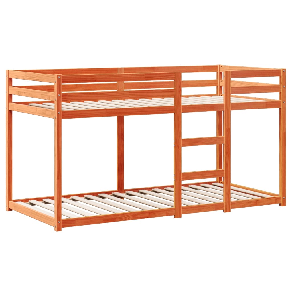 vidaXL Bunk Bed without Mattress Wax Brown 80x200 cm Solid Wood Pine