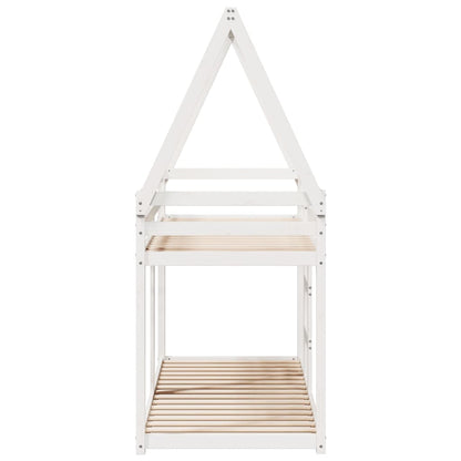vidaXL Bunk Bed without Mattress White 80x200 cm Solid Wood Pine
