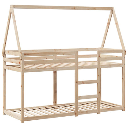 vidaXL Bunk Bed without Mattress 75x190 cm Small Single Solid Wood Pine