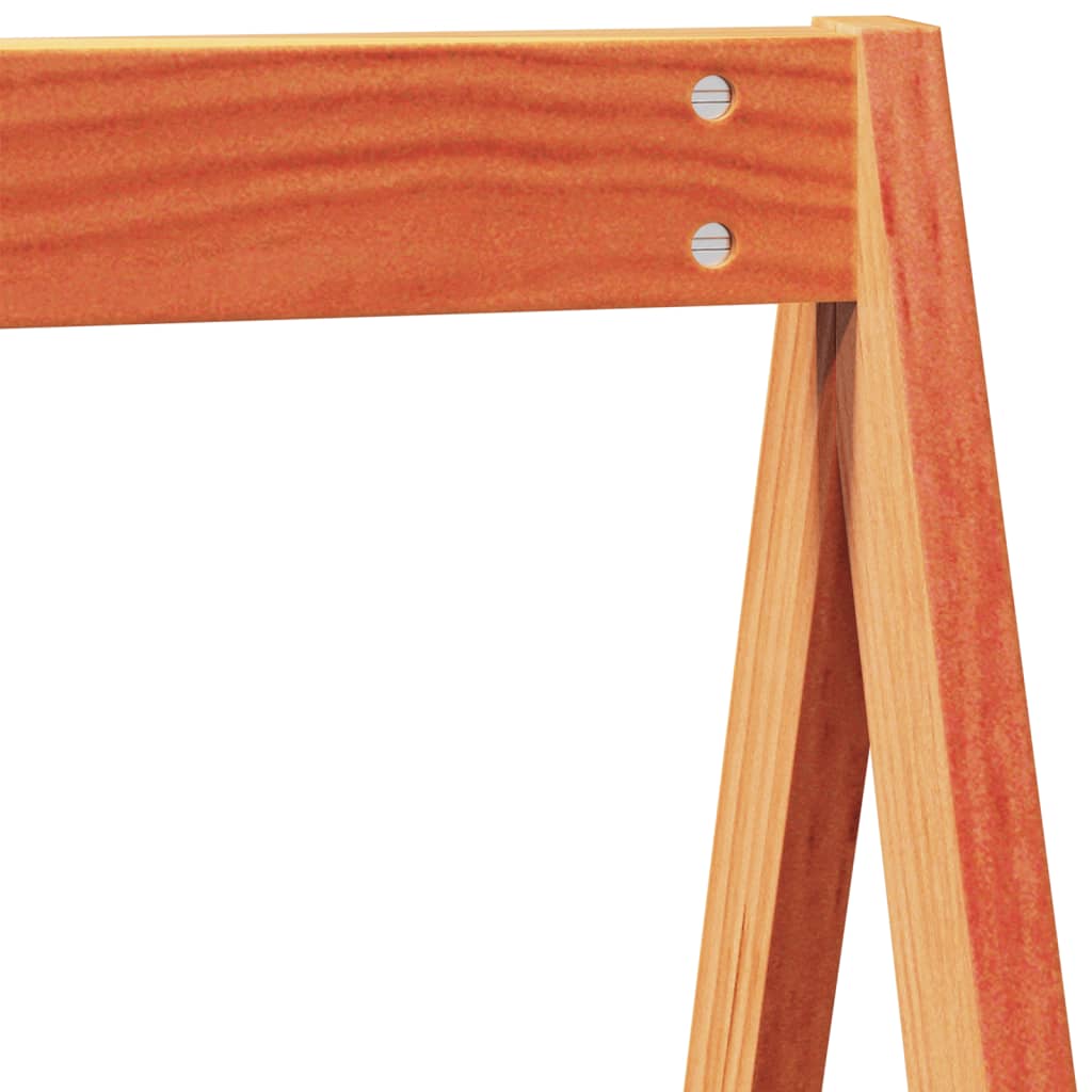 vidaXL High Sleeper Bed without Mattress Wax Brown 90x200 cm Solid Wood Pine