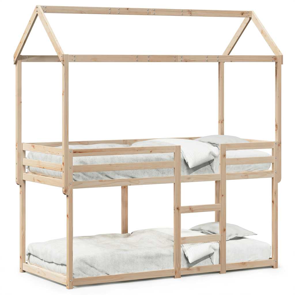 vidaXL Bunk Bed without Mattress 90x200 cm Solid Wood Pine
