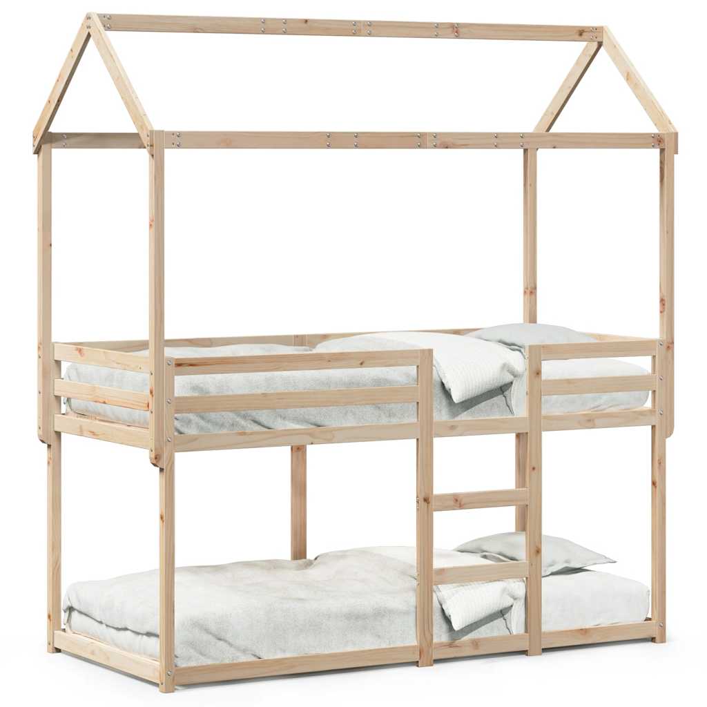 vidaXL Bunk Bed without Mattress 90x190 cm Single Solid Wood Pine