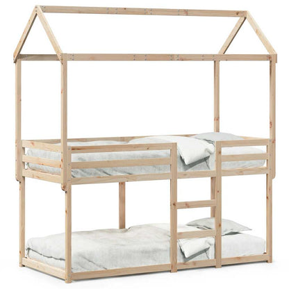 vidaXL Bunk Bed without Mattress 90x190 cm Single Solid Wood Pine