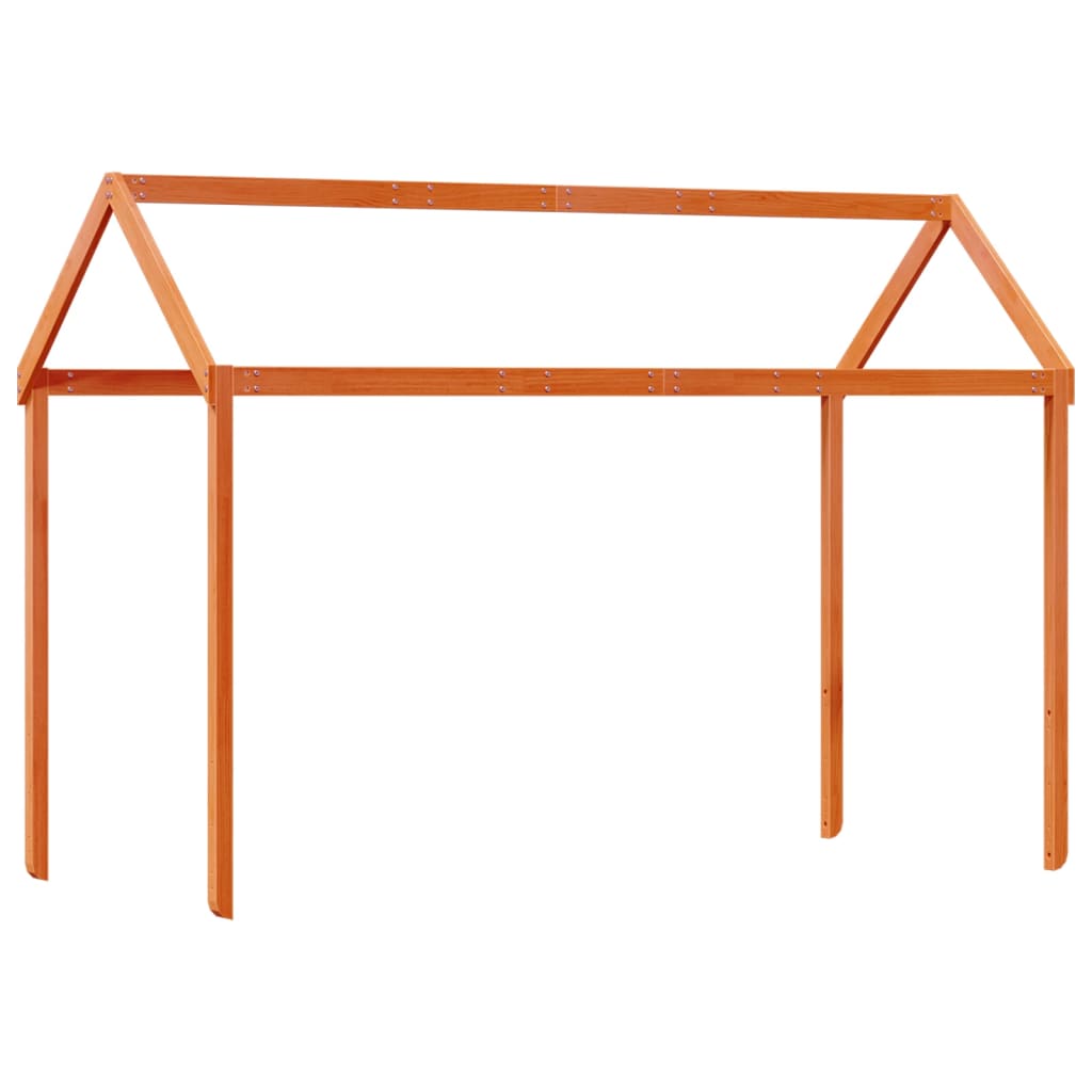 vidaXL Bunk Bed without Mattress Wax Brown 75x190 cm Small Single Solid Wood Pine