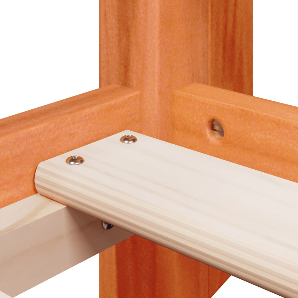 vidaXL Bunk Bed without Mattress Wax Brown 75x190 cm Small Single Solid Wood Pine