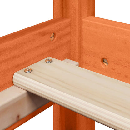 vidaXL Bed and Bench Set with Roof without Mattress Wax Brown 90x190 cm Single