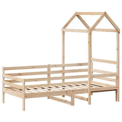 vidaXL Day Bed with Roof without Mattress 80x200 cm Solid Wood