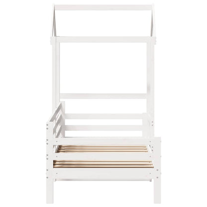 vidaXL Day Bed with Roof without Mattress White 80x200 cm Solid Wood