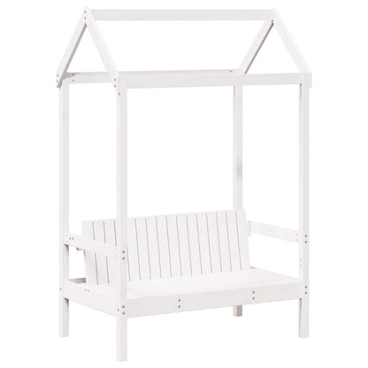 vidaXL Day Bed and Bench Set with Roof without Mattress White 80x200 cm