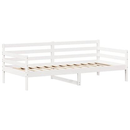 vidaXL Day Bed and Bench Set with Roof without Mattress White 80x200 cm