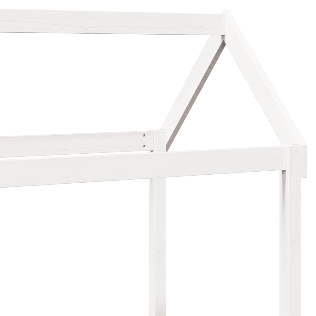vidaXL Day Bed and Bench Set with Roof without Mattress White 80x200 cm