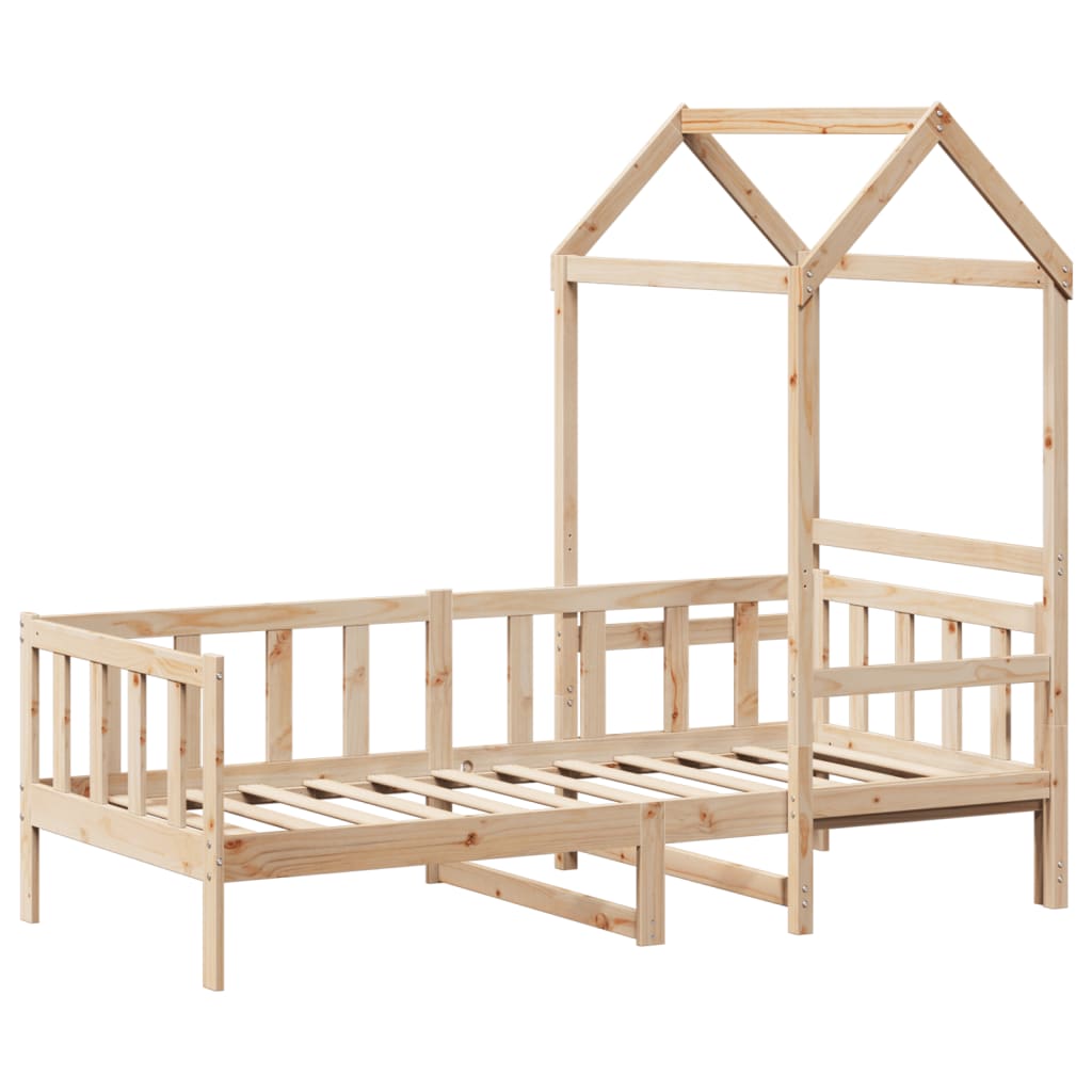 vidaXL Day Bed with Roof without Mattress 80x200 cm Solid Wood