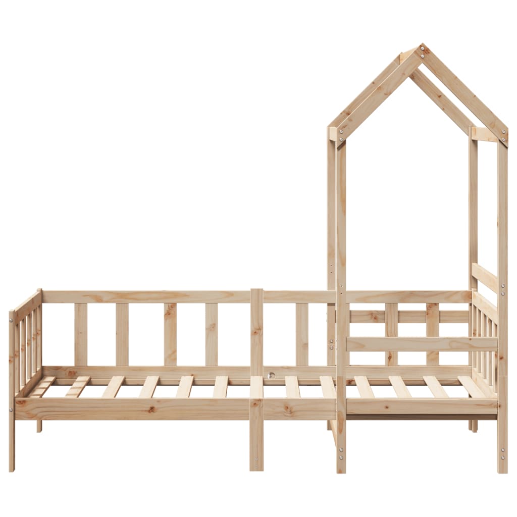 vidaXL Day Bed with Roof without Mattress 80x200 cm Solid Wood