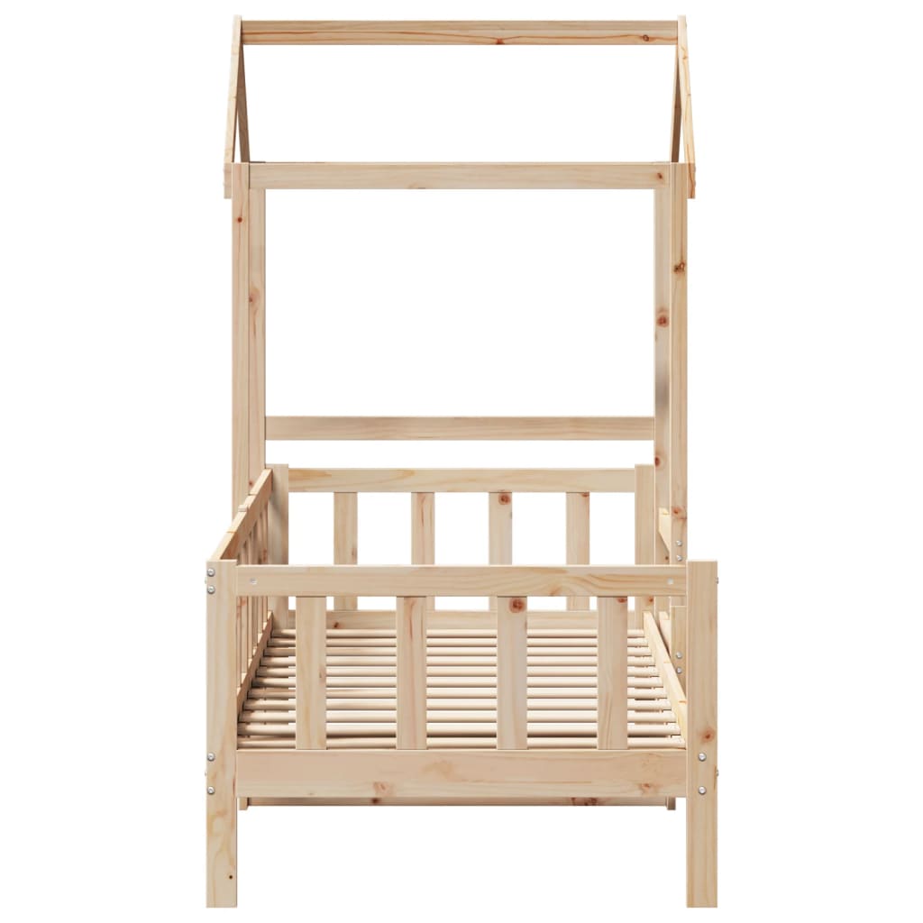 vidaXL Day Bed with Roof without Mattress 80x200 cm Solid Wood