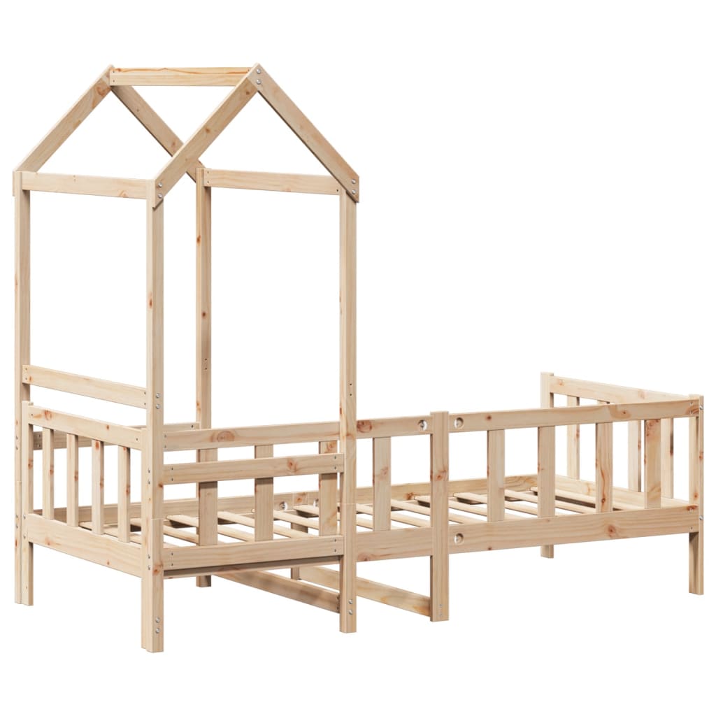 vidaXL Day Bed with Roof without Mattress 80x200 cm Solid Wood