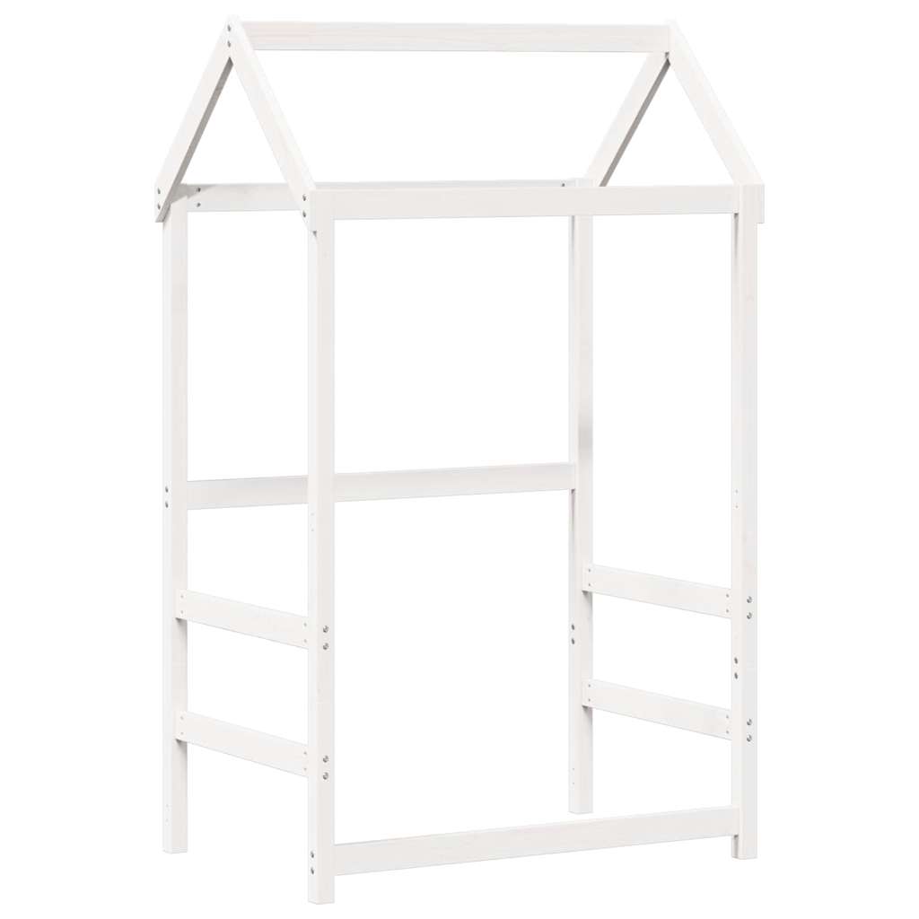 vidaXL Day Bed with Roof without Mattress White 80x200 cm Solid Wood