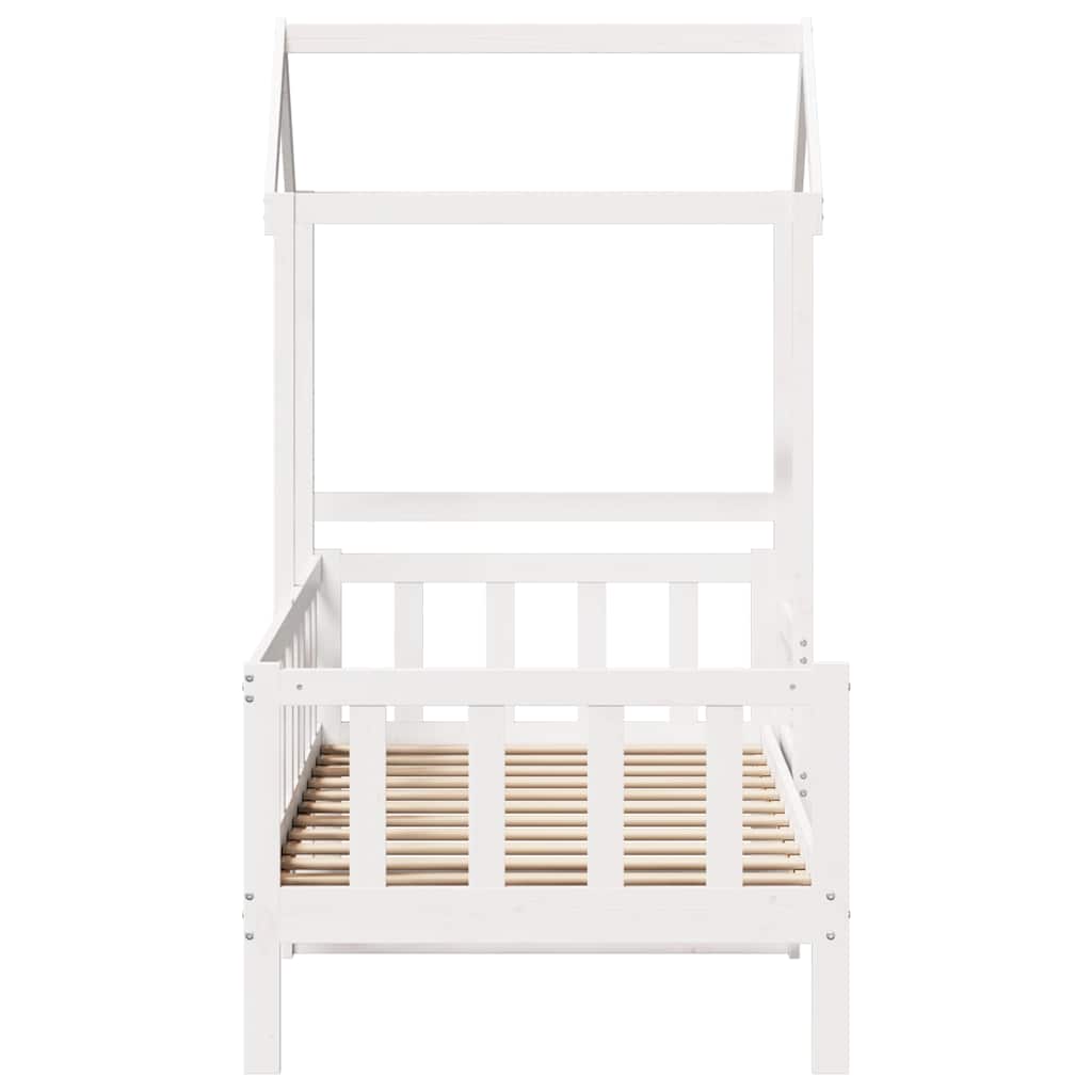 vidaXL Day Bed with Roof without Mattress White 80x200 cm Solid Wood