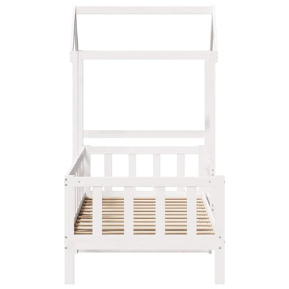 vidaXL Day Bed with Roof without Mattress White 80x200 cm Solid Wood