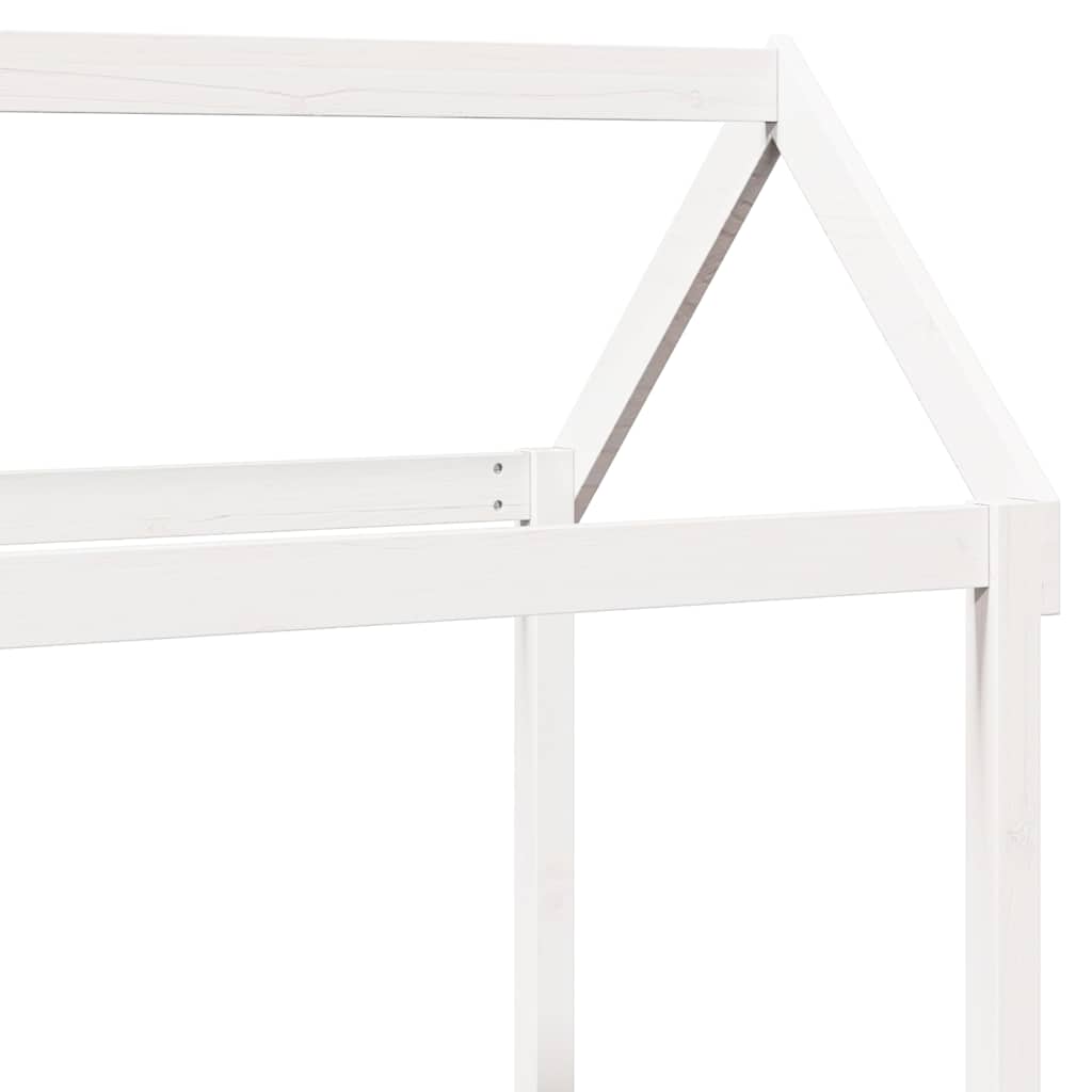 vidaXL Day Bed with Roof without Mattress White 80x200 cm Solid Wood